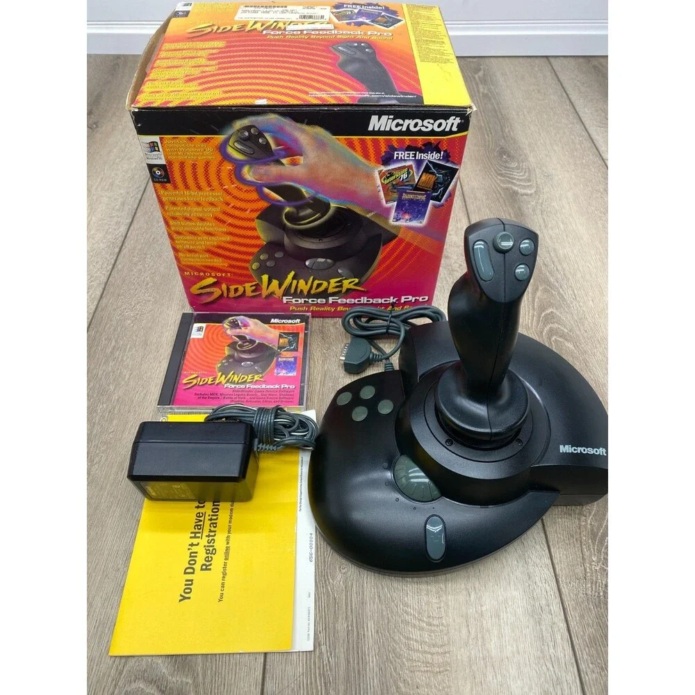 Microsoft SideWinder Force Feedback Pro Joystick w/ Original Box w/CD